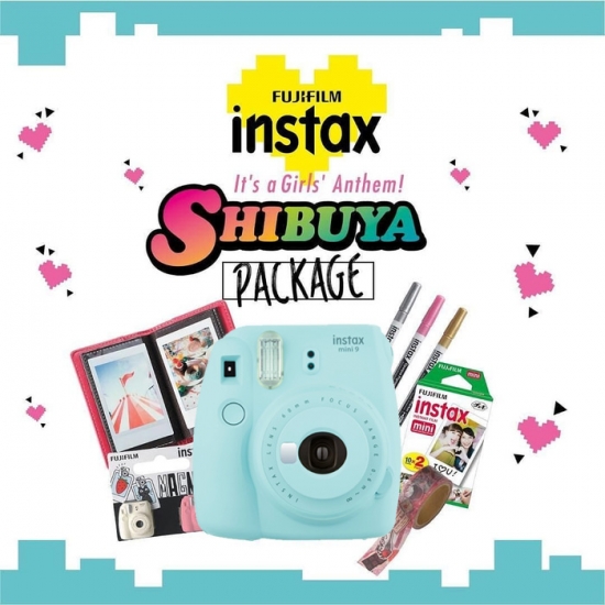 FUJIFILM INSTAX MINI 9 SHIBUYA PACKAGE ICEBLUE / BIRU MUDA