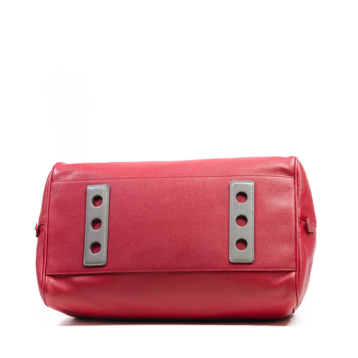 Joyce Red Leather Bowling Bag