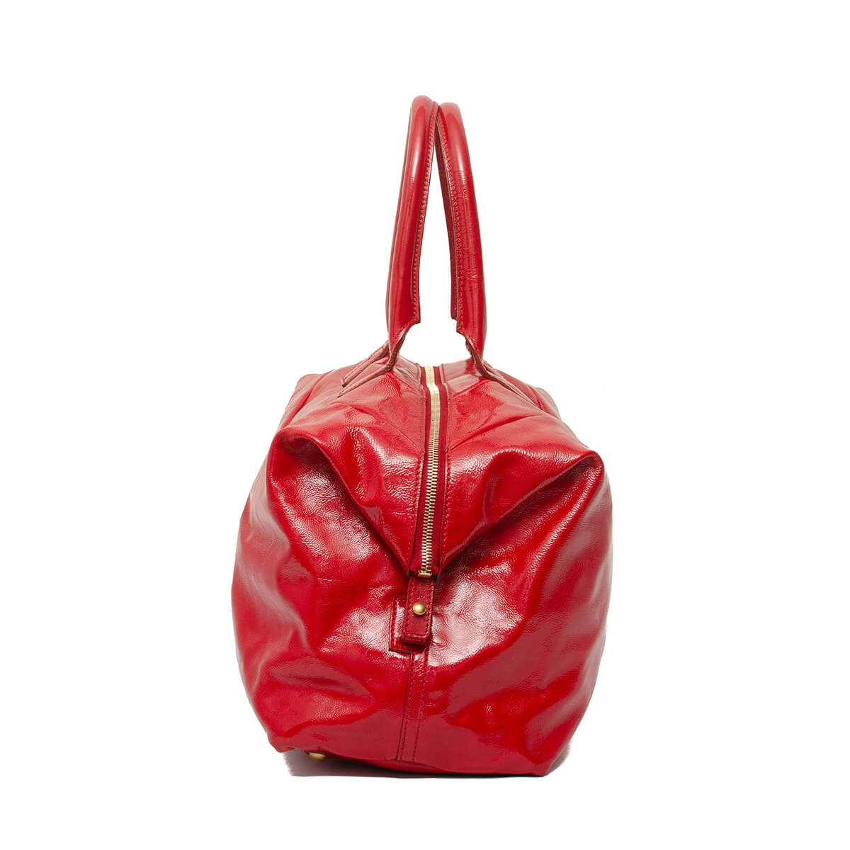 Easy Y Zip Patent Leather Red Tote Bag