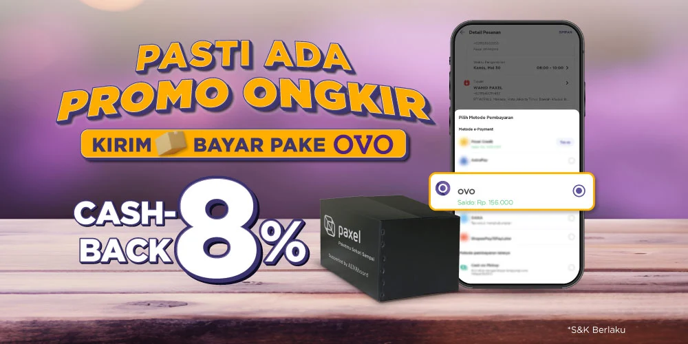 Kirim Paket Pakai Paxel dengan Pembayaran OVO, Nikmati Cashback 8%!