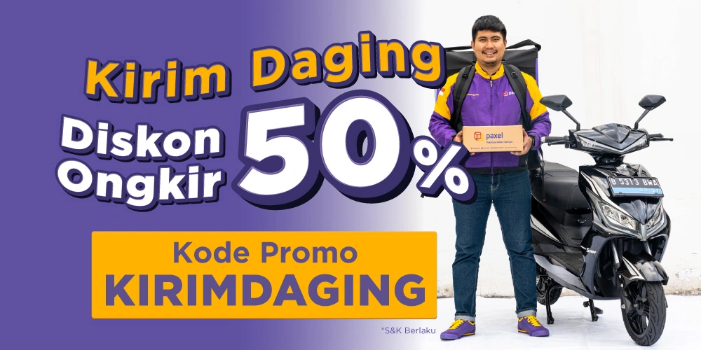 Dapatkan Diskon Ongkir 50% Saat Kirim Daging Pakai Paxel!