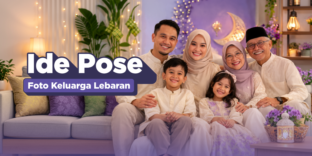 9 Ide Foto Keluarga Saat Lebaran yang Unik dan Variatif