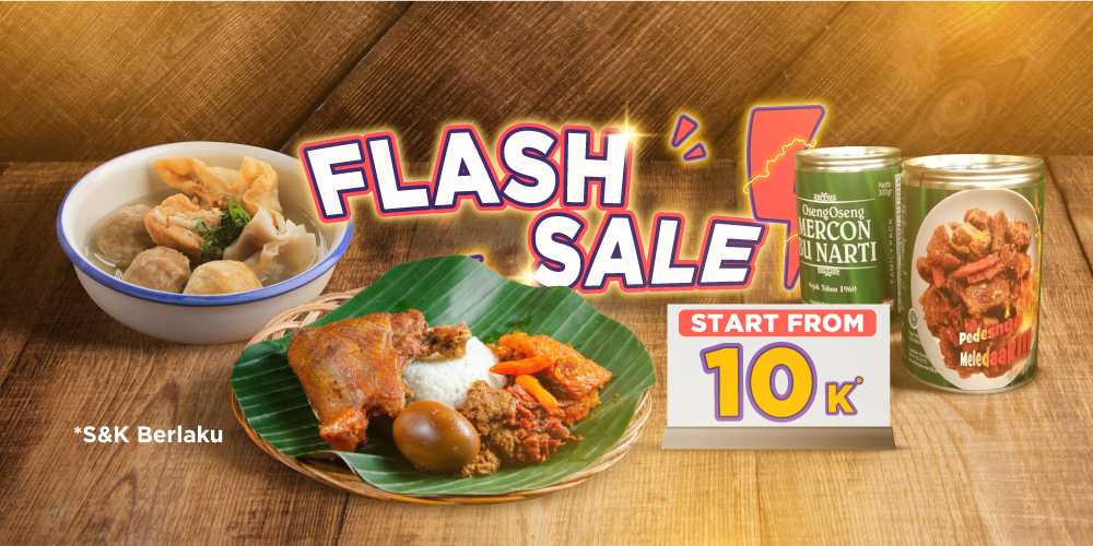 #JajanBedaKota dengan promo Flash Sale, Harga Mulai 10K!