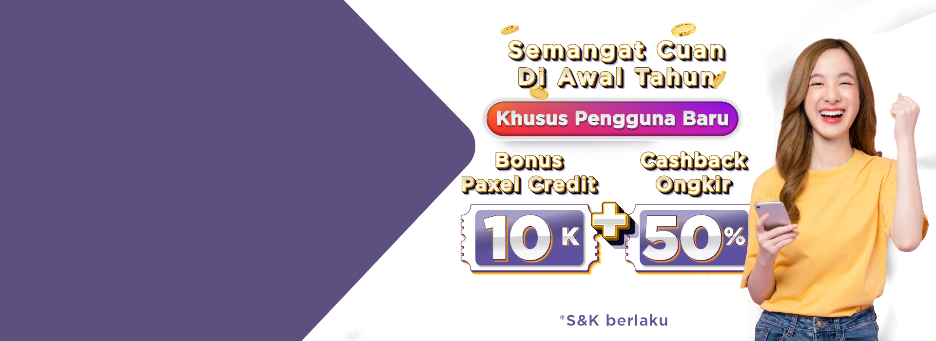 Bonus Paxel Credit dan Cashback Ongkir buat Pengguna Baru!