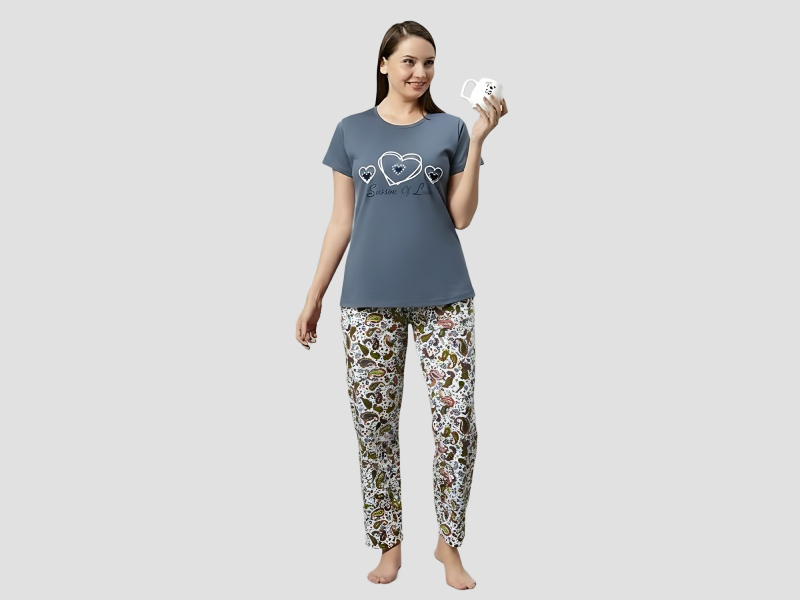 Girls pyjama set for kids in soft breathable cotton fabric