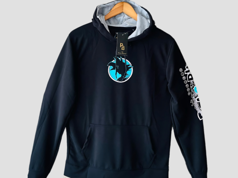 Printed hoodie sweatshirt for casual wear in cotton fabric