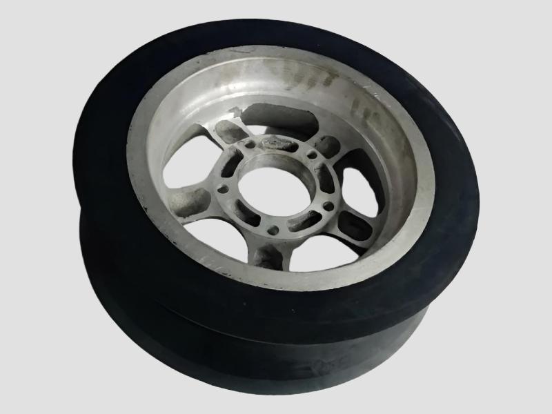 Rubber Bonded Aluminium Wheel for Heavy Duty Trolley