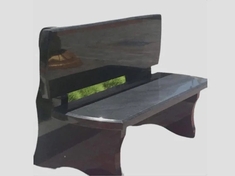 Black Granite Bench – Polished Outdoor Seating for Landscapes