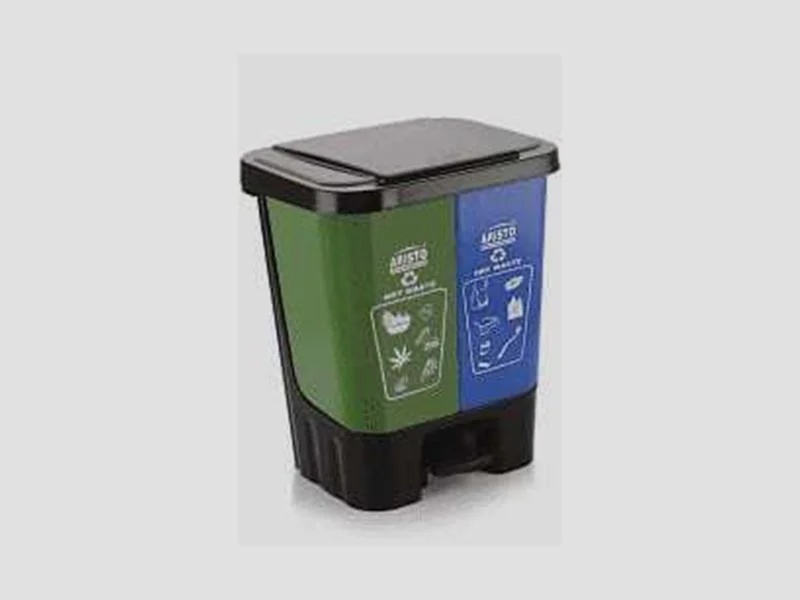 Twin Compartment Dustbin 20 & 35 Litre — Plastic Segregation Bin | Royal Crate Hub, Chennai