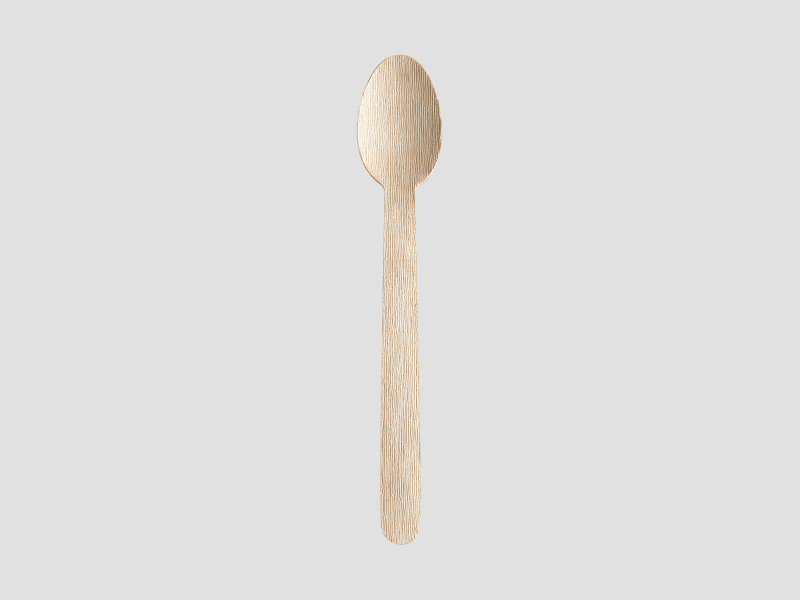 140 MM Birchwood Spoon For Hygienic Food Serving Applications