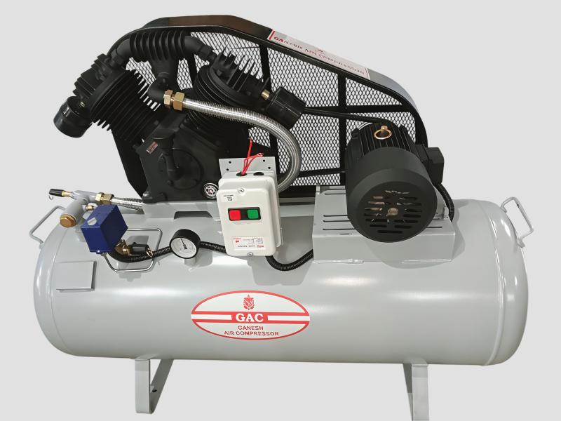 GAC Two Cylinder Air Compressor with Horizontal Tank