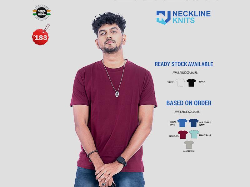 Men’s Cotton Round Neck T Shirt for Casual Wear