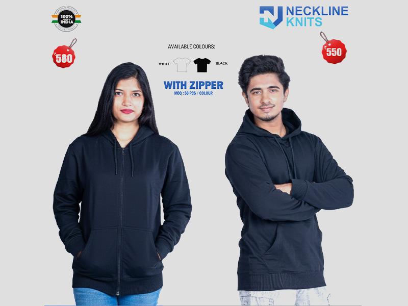 Unisex Cotton Zipper Hoodie for Daily Comfort