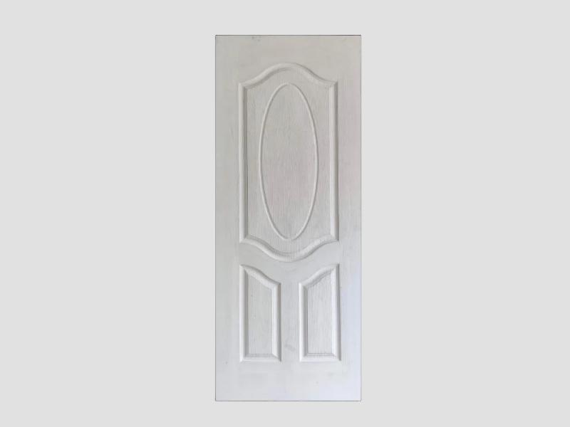 White Skin Interior Door With Mirror Accent For Contemporary Homes