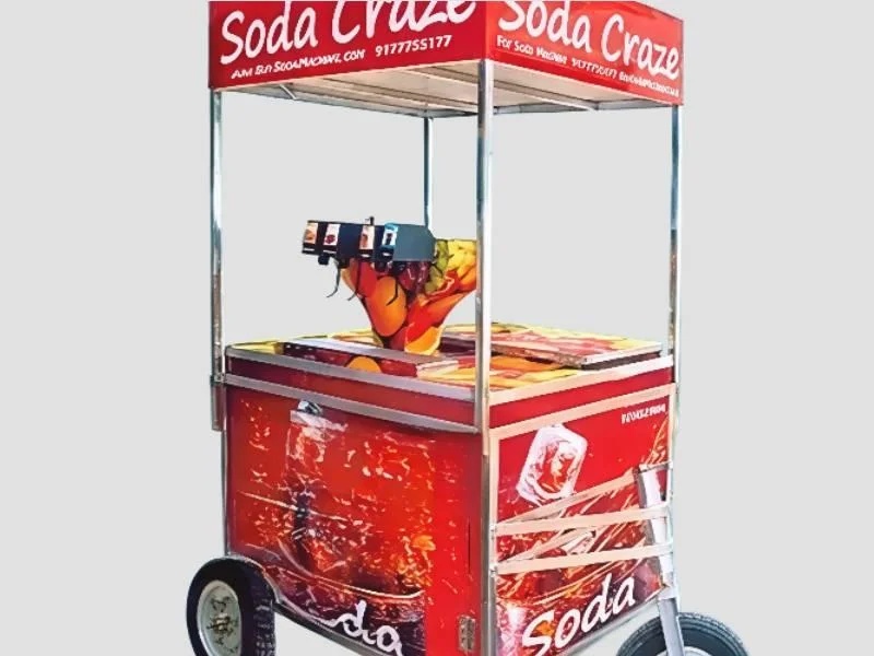Cart Mounted Soda Beverage Machine
