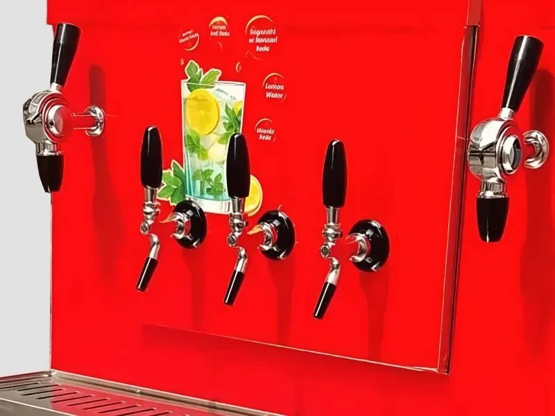 Plain Soda With Three Taps Flavour Machine