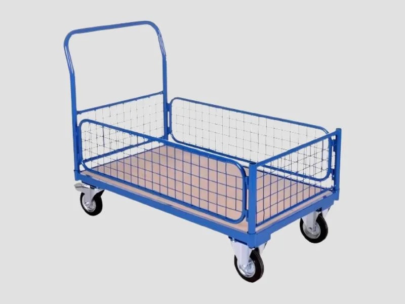 Material Handling Mesh Trolley for Industrial Use