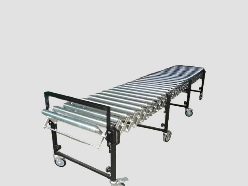 Flexible Roller Conveyor 100 Kg Per Meter for Warehouse Use