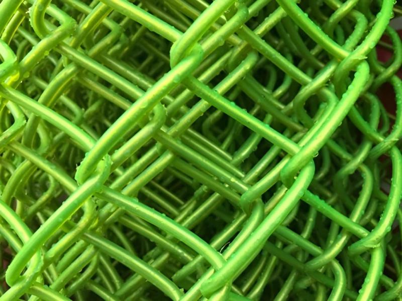 PVC Coated Galvanized Chain Link Fence 75×75 mm for Security Use