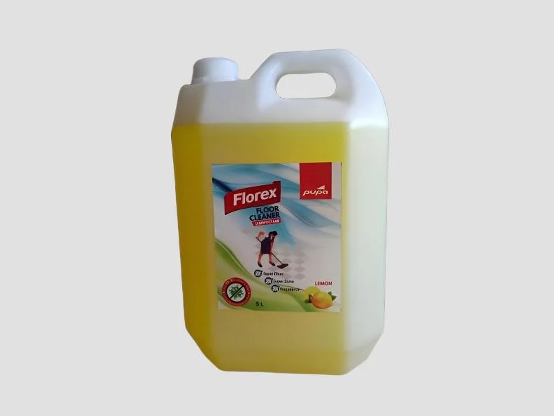 Floor Cleaner Disinfectant Lemon Formula Five Litre Commercial And Home Floors Pupa Florex