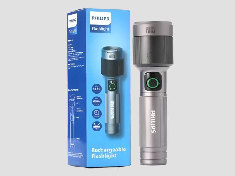 PhilipsLED Rechargeable Torch 1450Lumens, 690m Range 2200mAh SFL5141/56