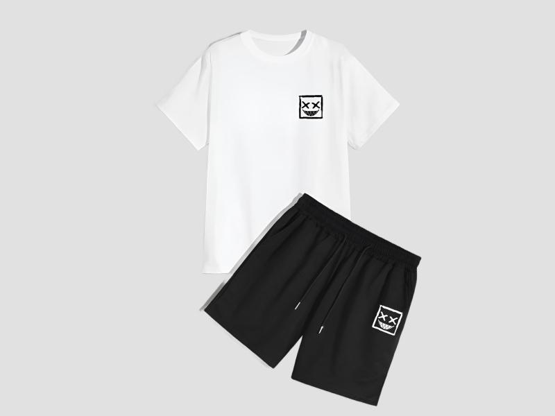 Black Cotton Trouser Paired with White Cotton T-Shirt for Easy Comfort