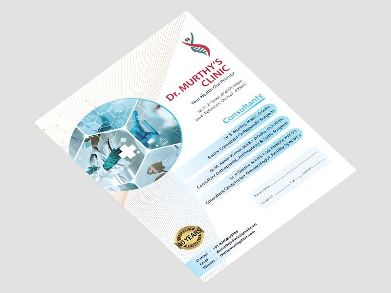 Printed PVC Hospital Files
