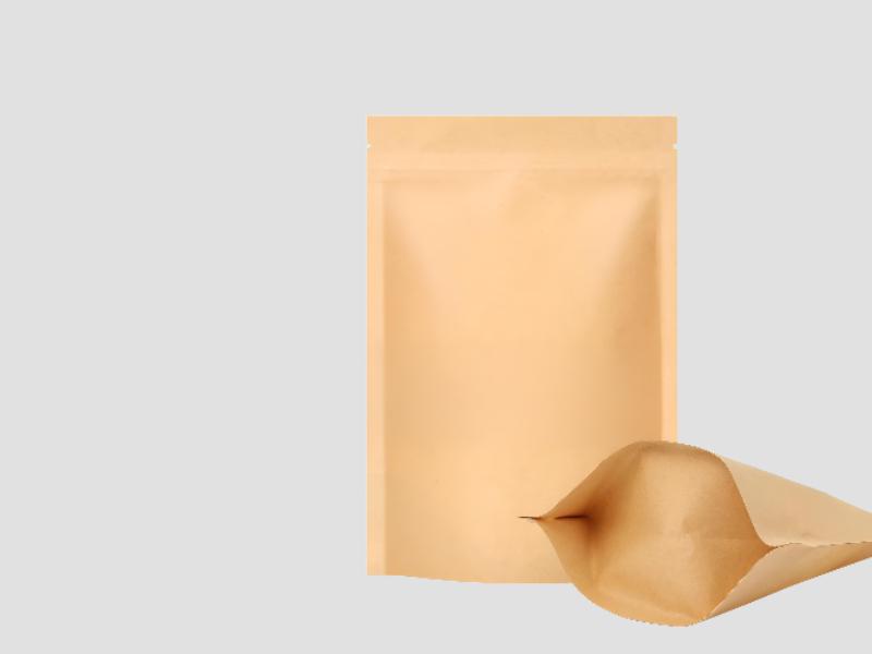 Kraft Ziplock Inner Foil Pouch For Food Packing