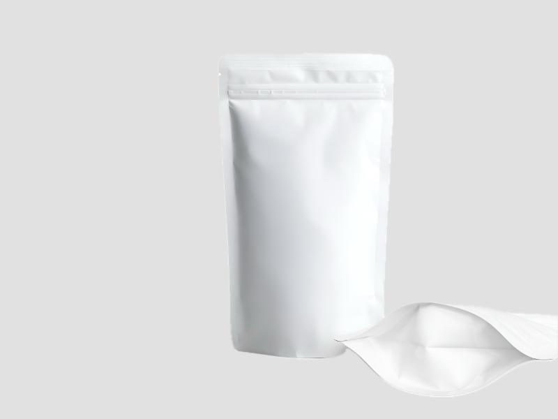 White Color Matte Finish Ziplock Inner Foil Stand-Up Pouch