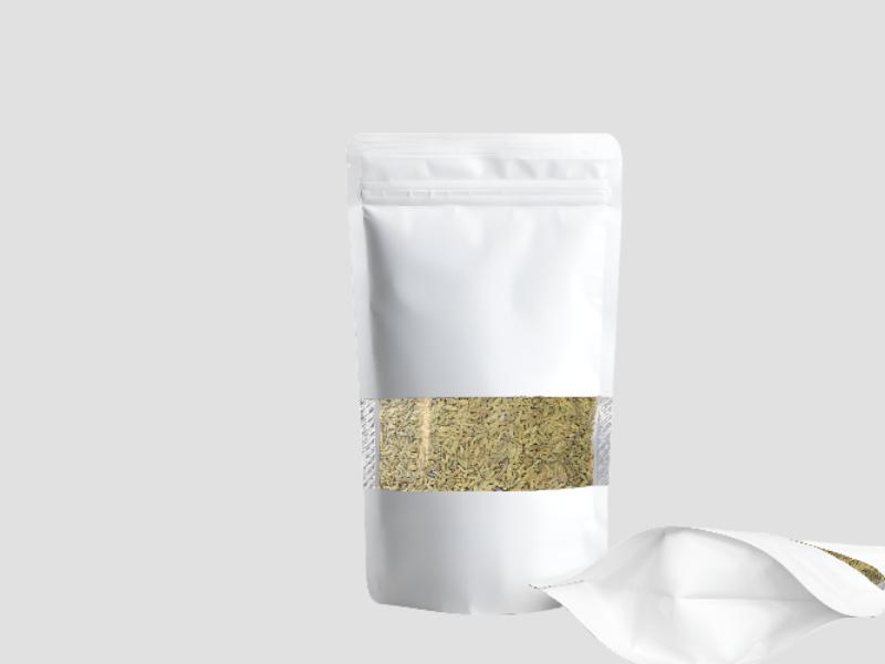 White Color Transparent Window Ziplock Stand-Up Pouch