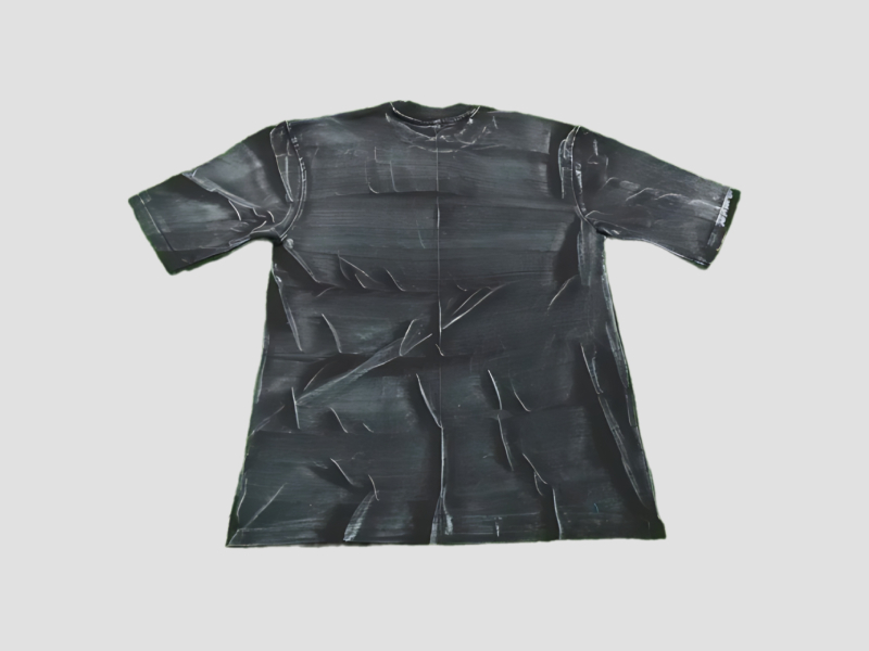 Metallic Black Kids Cotton T Shirt
