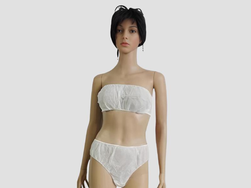 Set Of Non-woven Brief And Bra Disposable for Spa Use