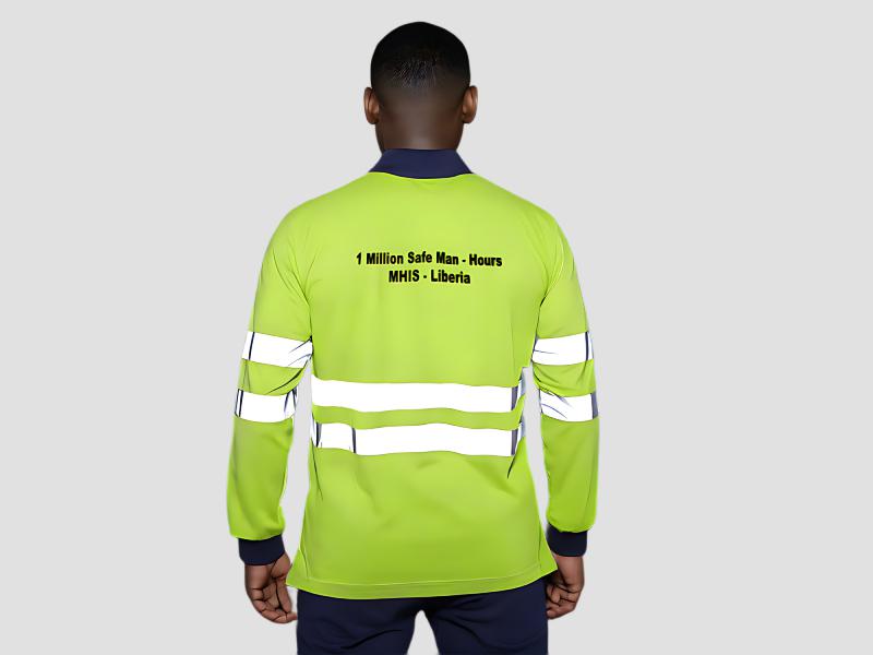 High Visibility Reflective Safety Polo T Shirt for Industrial Workwear