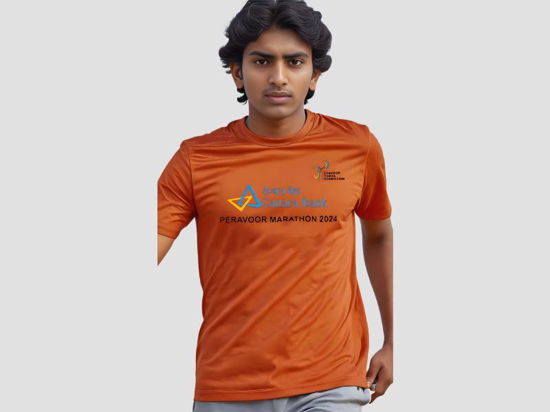 Polyester Sports Event T Shirt Round Neck for Outdoor Running Campaign Distribution