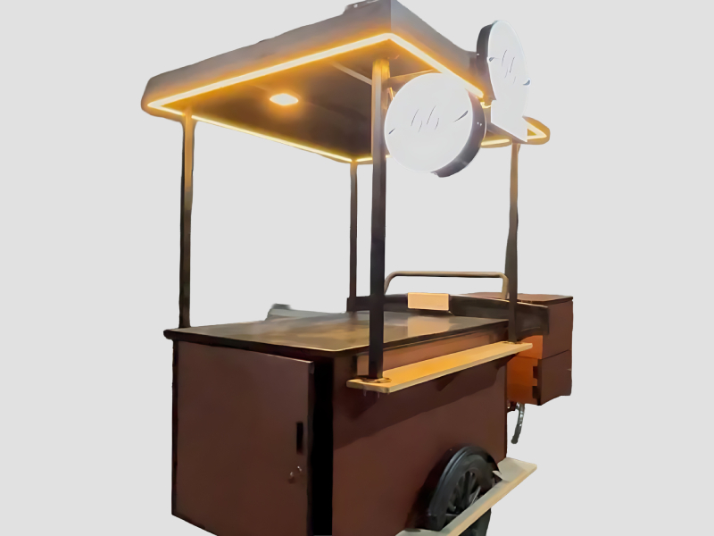 Industrial Street Food Cycle Cart with LED Canopy