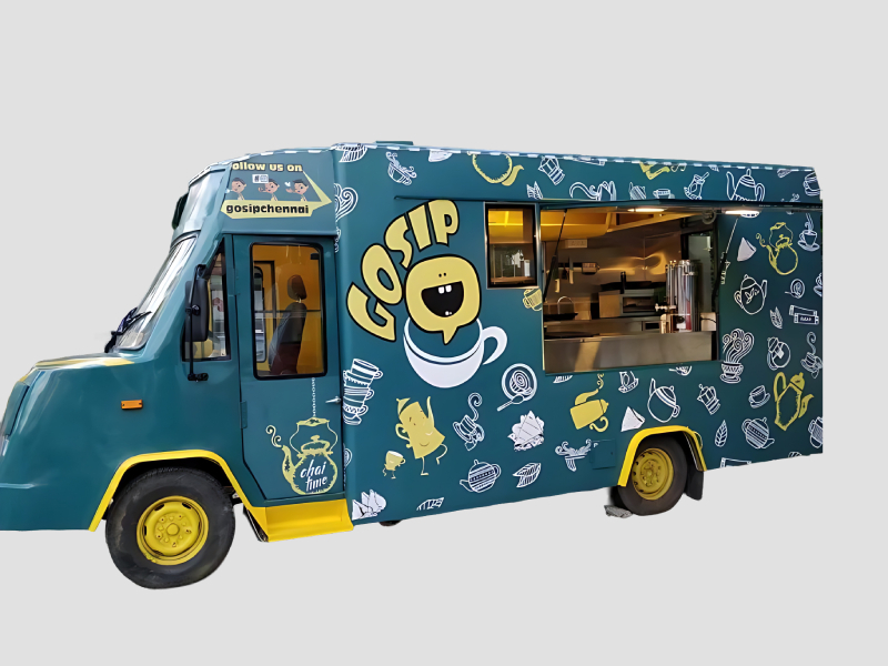 Mobile Tea and Coffee Food Truck with Customized Branding for Beverage Business