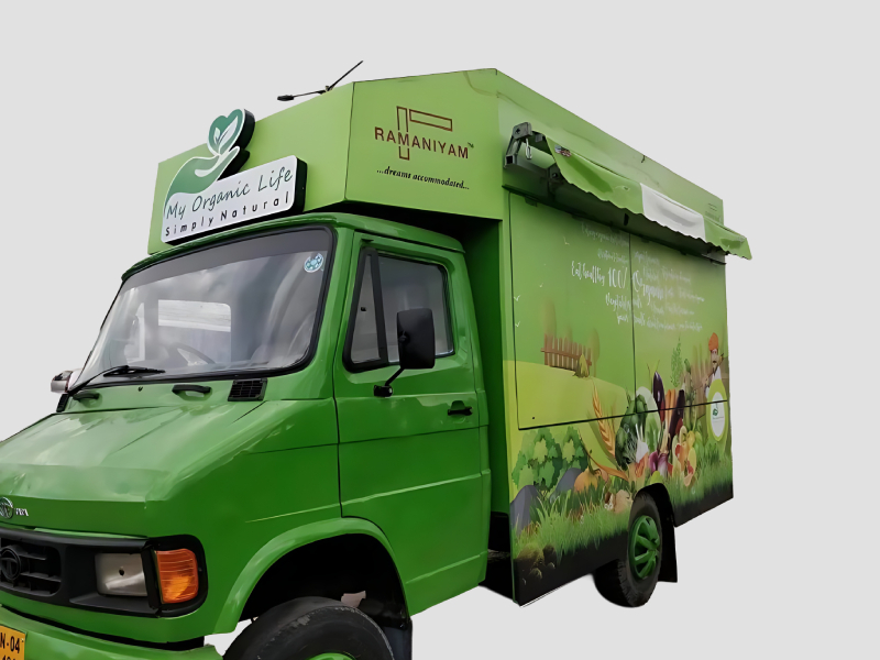 Organic Produce Mobile Retail Van for Fresh Vegetable and Grocery Sales