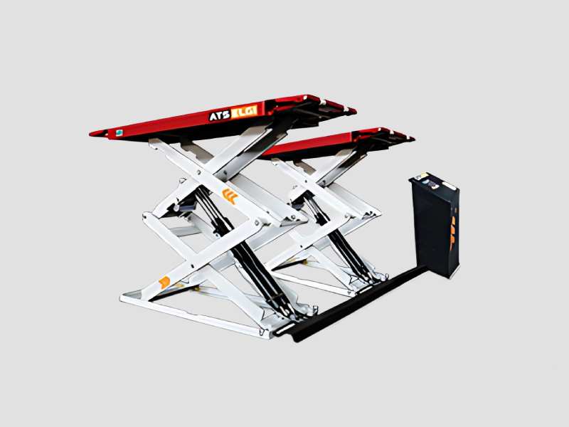 Wheels Free Single Scissor Lift 3 Ton Hydraulic Vehicle Service