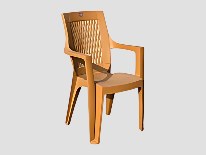 High Back Plastic Arm Chair Mist Diamond Design for Indoor Outdoor