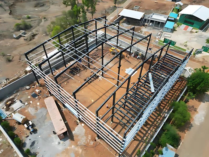 Structural Steel Assembly With Multi-Level Mezzanine Framework