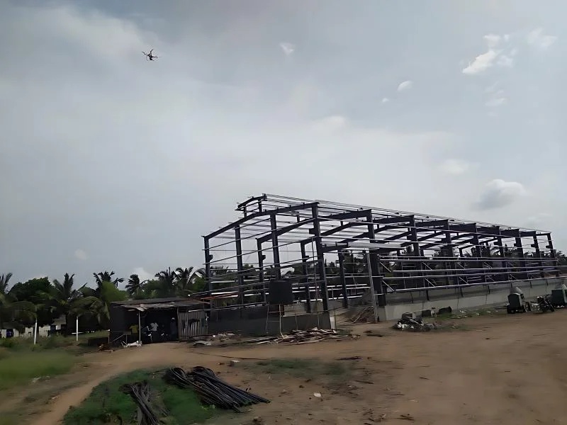 Structural Steel Roof Truss Assembly For Industrial Shed Construction