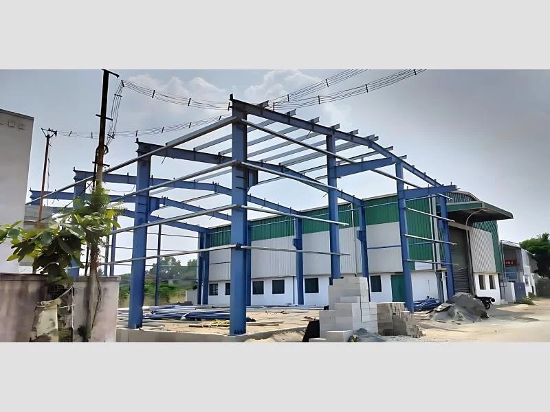 Warehouse Interior With Roof Insulation And Lighting