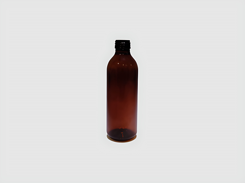 Amber Cylinder Bottle 200ml For Pharma Use