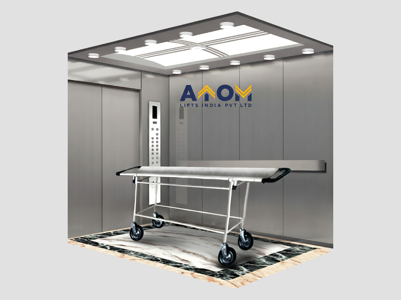 Commercial Hospital Stretcher Lift Geared and Gearless For Healthcare Facilities