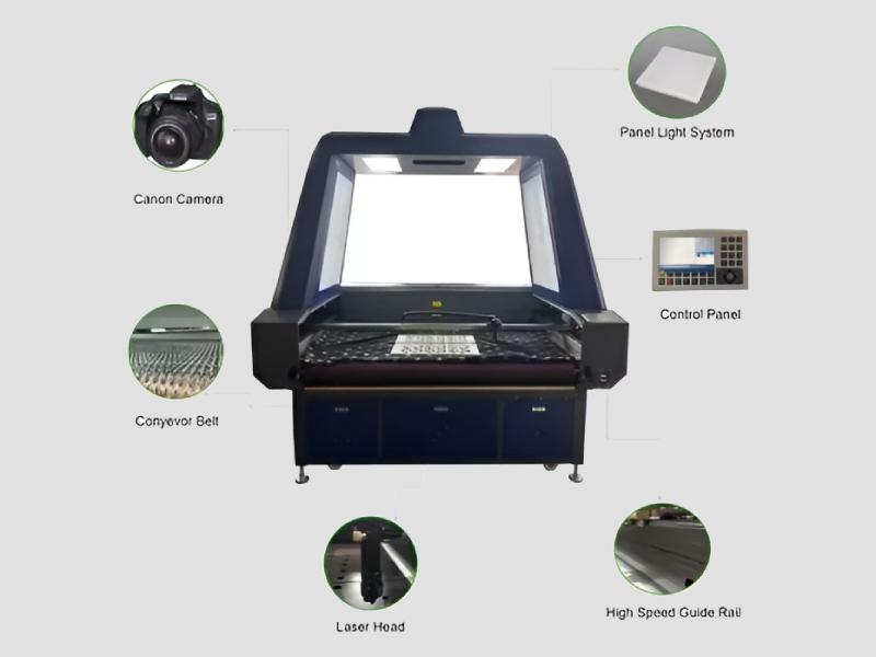 CCD Vision Laser Cutting Machine For Printed Fabric And Labels