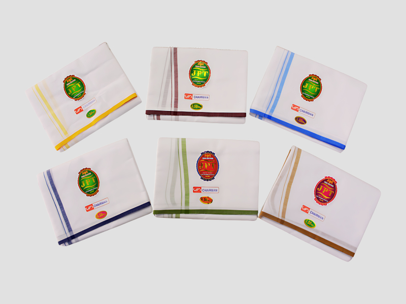 Chairman White Rich Cotton Dhoti