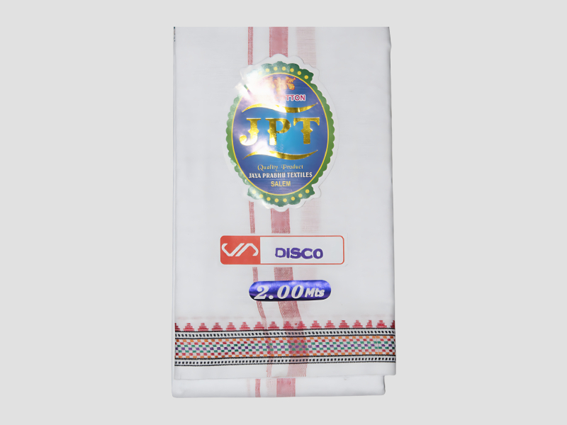 Disco White Cotton Gamcha