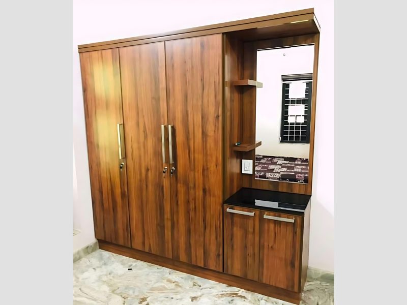 Aluminium Hinged Door Wardrobe Storage Cabinet for Interior Use