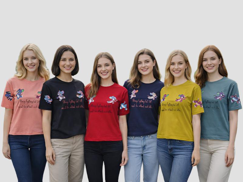 Women Bold Slogan Cotton Top For Everyday Lifestyle Mia Signora