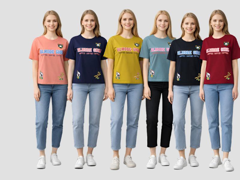 Women Girls Fun Graphic Cotton Top For Daily Casual Use Mia Signora